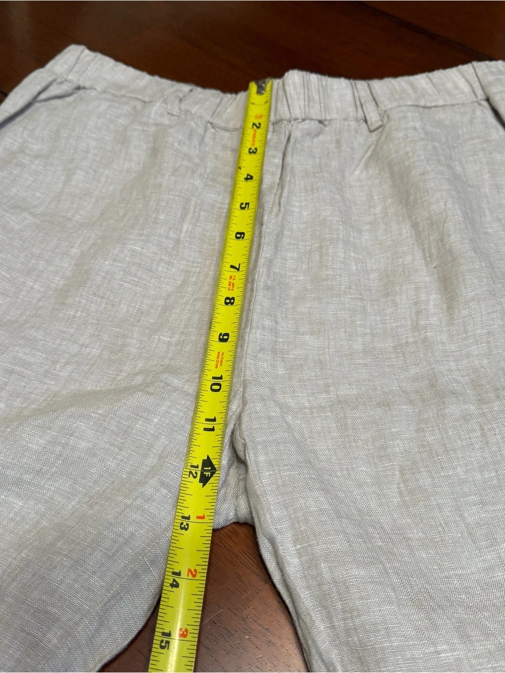 Quince 100% European Linen Cropped Pants Flax Medium Lagenlook Coastal Casual